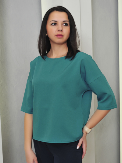 Блузка Арт: 694-1023-изумруд