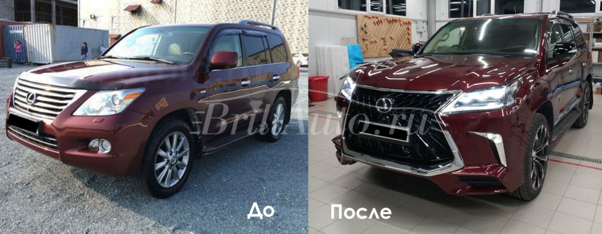 Комплект рестайлинга Lexus LX570, LX450D из 2007 в 2016+ кузов