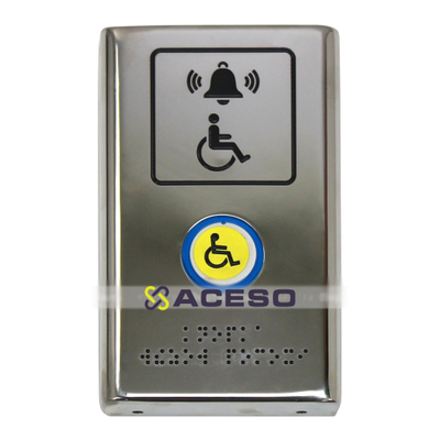 Антивандальная кнопка вызова с сенсорной зоной активации из нержавеющей стали AISI 304