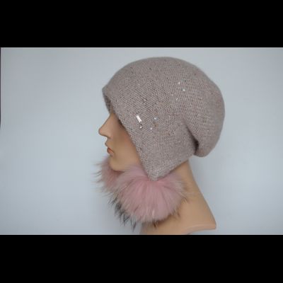 shapka-ushanka-rozovaya-s-pomponami-vizio-italiya-8022