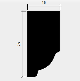 Молдинг 1.51.305 - 28*15*2000мм