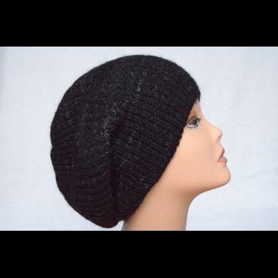 Женский вязаный берет на осень - зиму - весну  Vizio Италия 5872 ВО черный