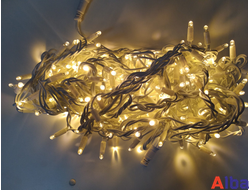 Гирлянда-Нить 10 м, 24В, БЕЛЫЙ ТЕПЛЫЙ, IP 65 ПВХ, мерцание