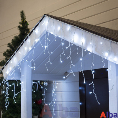 Бахрома 3*0.6 м БЕЛЫЙ ХОЛОДНЫЙ, постоянное свечение IP 65, резина