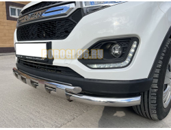 Защита переднего бампера двойная с перемычками d60/42 для Lifan Myway (2017-...)