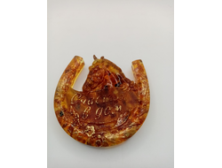 Магнит подкова с лошадью.