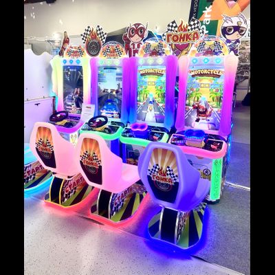 Детский игровой аппарат «Двойная Вертикальная Мото-Мото Гонка»