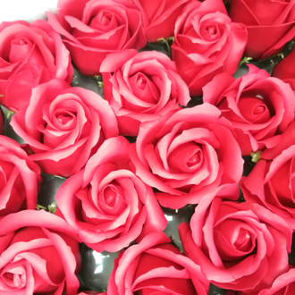 БРАК Розы из мыла 50 шт Красный М001/25 (см. фото)