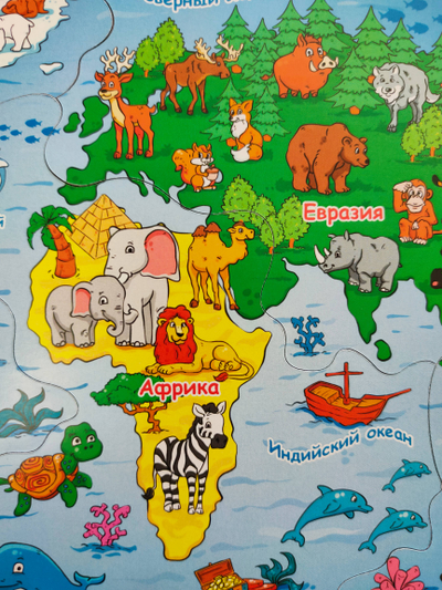 Пазл магнитный "6 континентов"