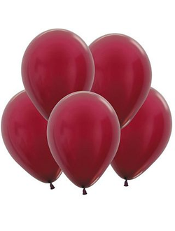 Воздушный шар с гелием "Бургундия Металл" 30 см