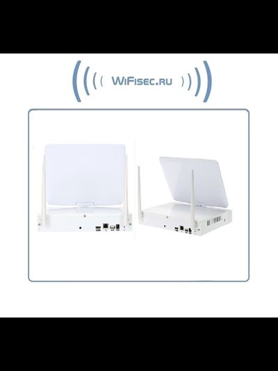 KKMOONCCTV. Комплект уличного WiFi/LAN видеонаблюдения, видеорегистратор с гибридным монитором 10" с DVR и 4 беспроводные видеокамеры, HD