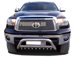 Защита переднего бампера скоба низкая+акула d76/60/42 для Toyota Tundra (2007-2013)
