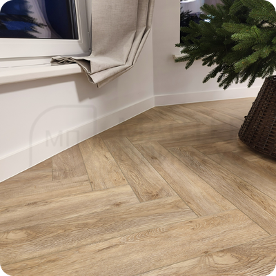 Плинтус ХДФ Dollken Cubu Flex Life 80мм Х 2,5 м 1013/5012 Белый в интерьере 5