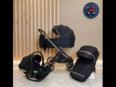 Детская коляска 3 в 1 Luxmom 888X Черный