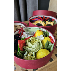 Набор №4 китайского чая и зефира ручной работы 21см