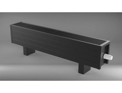 Конвектор Vitron напольный с естественной конвекцией (высота 150мм, ширина 100мм, длина 1500мм) (RAL9005 боковое  подключение)