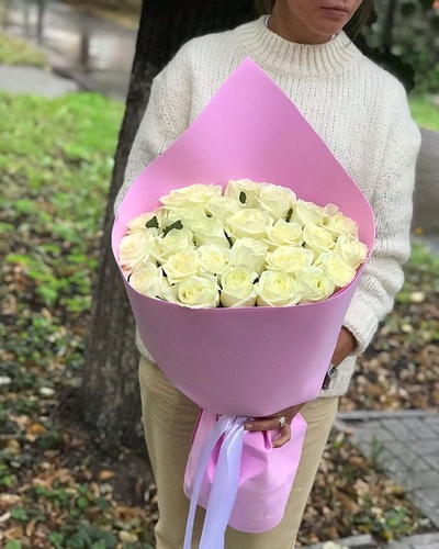 25 РОЗ 50 см ЦВЕТ НА ВЫБОР