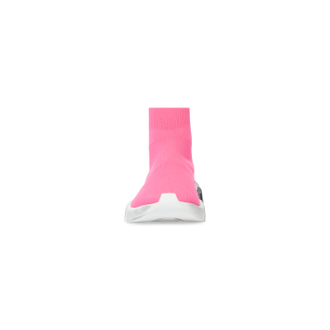 Balenciaga WOMEN'S SPEED 2.0 GRAFFITI RECYCLED KNIT TRAINERS IN FLUO PINK розовые женские