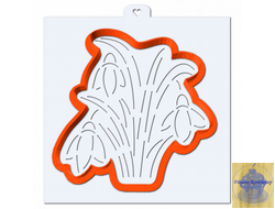 Форма с трафаретом "Букет из подснежников"