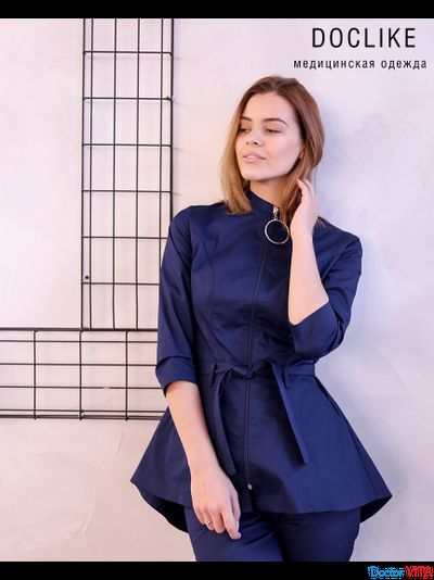БЛУЗА DOCLIKE DL423 синяя
