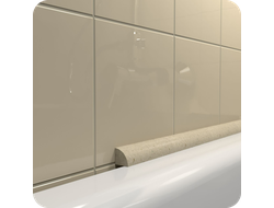 Акриловый плинтус бордюр для ванной BNV ПШ12 12х12 бежевый прямой
