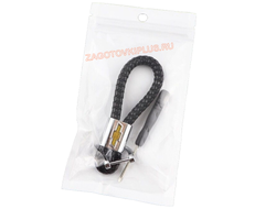 Брелок кожаный плетёный ремешок с логотипом RENAULT