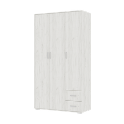 НЕЛЬСОН-1 Шкаф 3-х дверный дуб крафт белый ш*в*г 1200х2200х505 мм