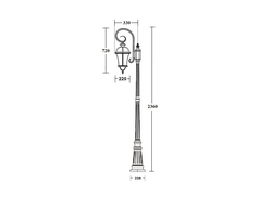 Светильники садово-парковые ROME L (236см)