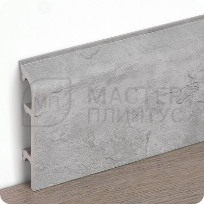 Плинтус с кабель-каналом Comfort Classic 80 80х16х2200 мм. Лофт светло-серый 438