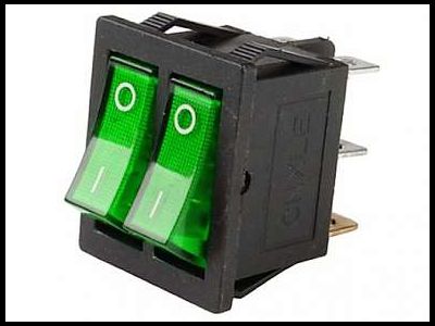 Переключатель 369 KCD4-202/N неон 220v