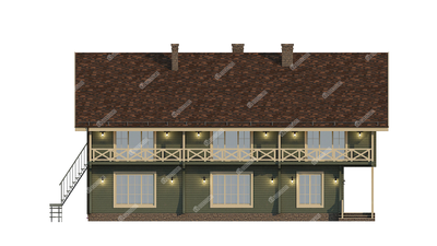 Гостиница из клееного бруса "Кабардинка", 335 м2