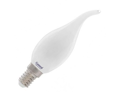 Лампа светодиодная General Свеча на ветру E14 8W(610lm) 2700K 2K 35x118 филамент (нитевидная), матовая 655100