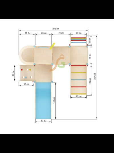 Детская площадка для помещения IgraGrad 11