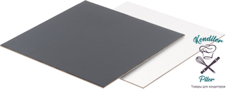 Подложка двусторонняя квадратная (черная/белая) 240*240 мм, толщ. 2,5 мм