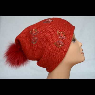 Красная шапка с помпоном Vizio Италия 5931