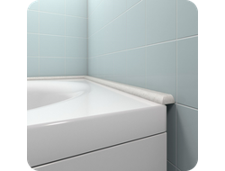 Акриловый плинтус бордюр для ванной BNV ПШ24 12х24х750мм Серый правый