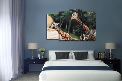 Модульная картина "Дружные жирафы"