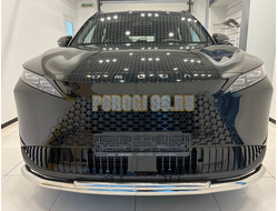 Защита переднего бампера двойная Папа Тюнинг d 60/42 для CHERY Omoda C7 2025-