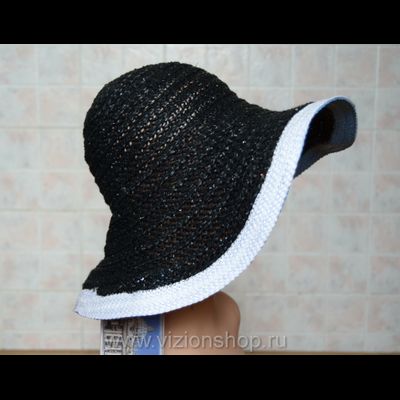 Черная шляпа с широкими полями Vizio Италия 5487 FF 3