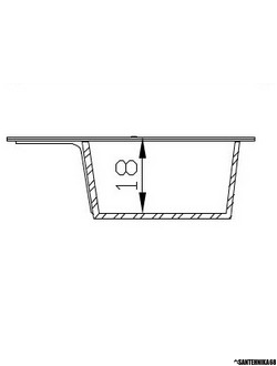 Кухонная мойка из мрамора Fosto Фосто КМ 58-50
