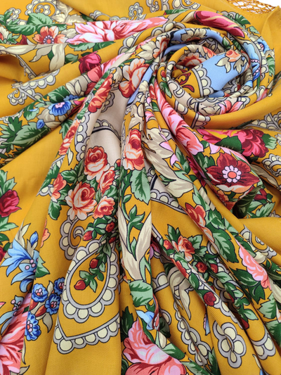 Павловопосадский платок Цыганка Аза 362-2