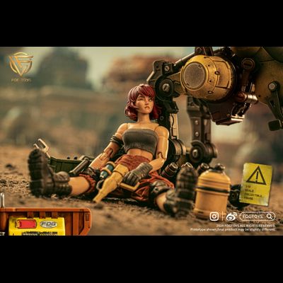 Девочка-механик с мотоциклом - Коллекционная фигурка 1/12 SCALE Fantasy Alphabet Series “M” (EA02) - FOGTOYS