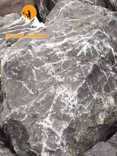 Черный мрамор, фракция 400-600 мм