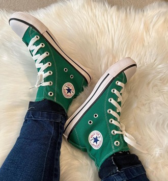 Кеды Converse All Star зеленые высокие