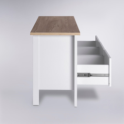 Сага Тумба 3 ящика 1312х622х414 белый/ясень