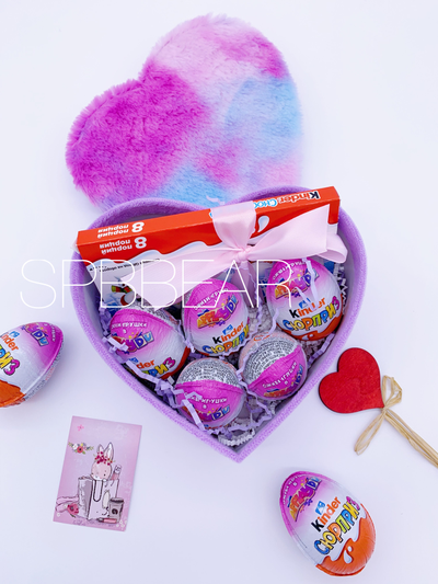 Подарочный набор №3 - Плюшевый мишка 110 см, Шары сердца 2, Киндер бокс средний