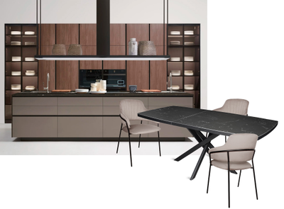 Aramis черный/керамика черный мрамор 140(+40)х90