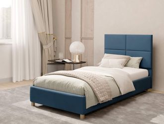 Двуспальная кровать Kvadro 160 на 200 (Синий)