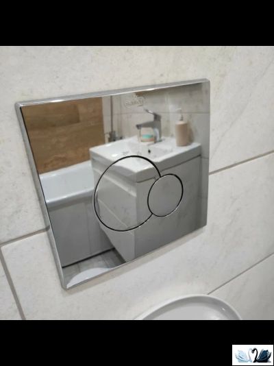 Комплект ПЭК Santek Нео rimless 1.WH50.1.572. Инсталляция с кнопкой (хром, глянец) и подвесной безободковый унитаз с сиденьем микролифт