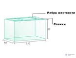 Аквариум прямоугольный 450 л. 150*60(h)*50